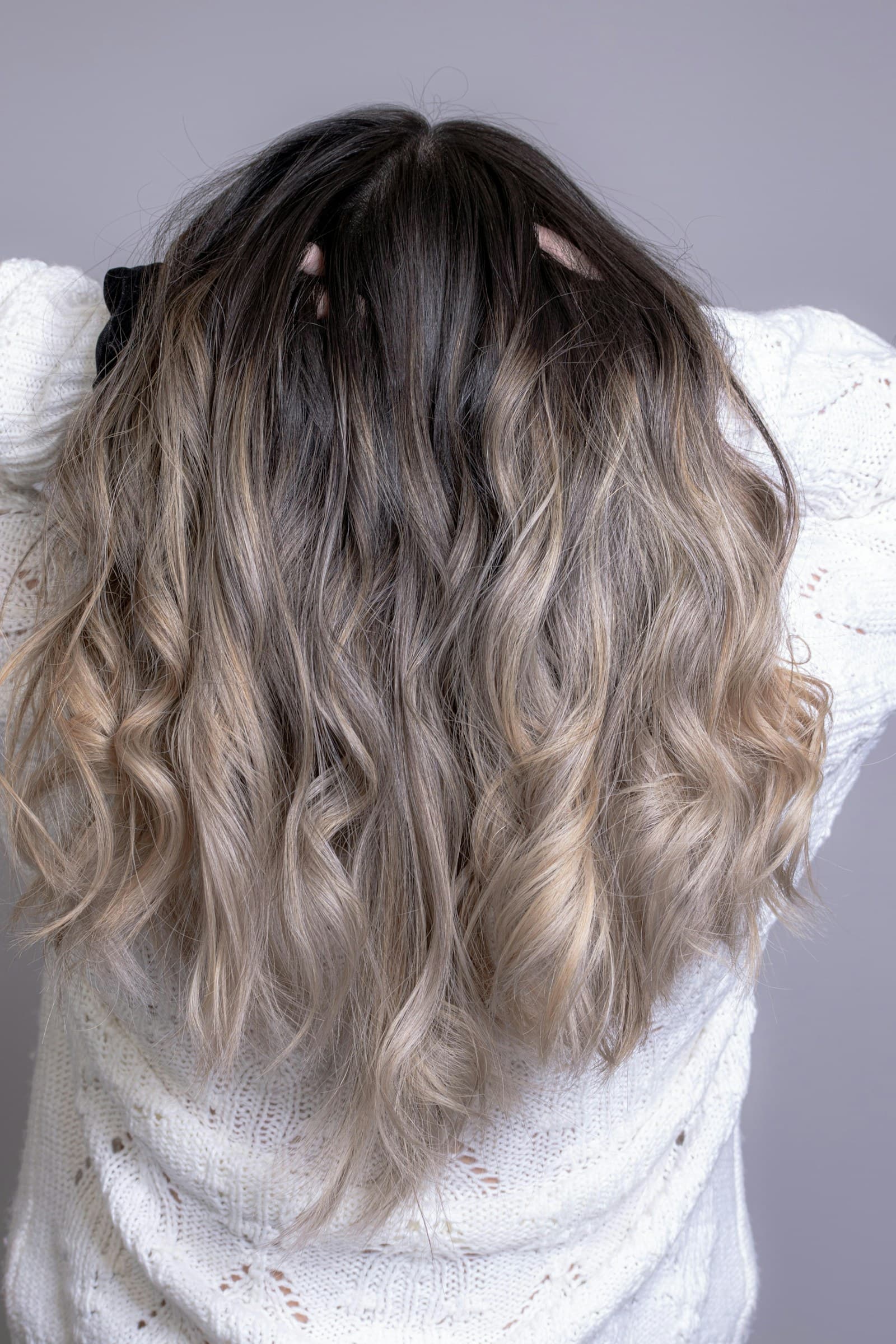 Ombré mn lkhal l blond, transition nqia.